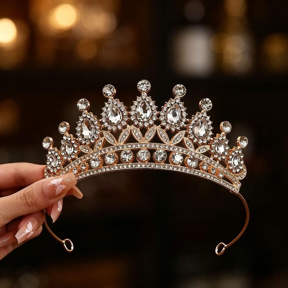 Multi-Color Children Princess Crowns Fashionable Rhinestone Tiaras for Girls