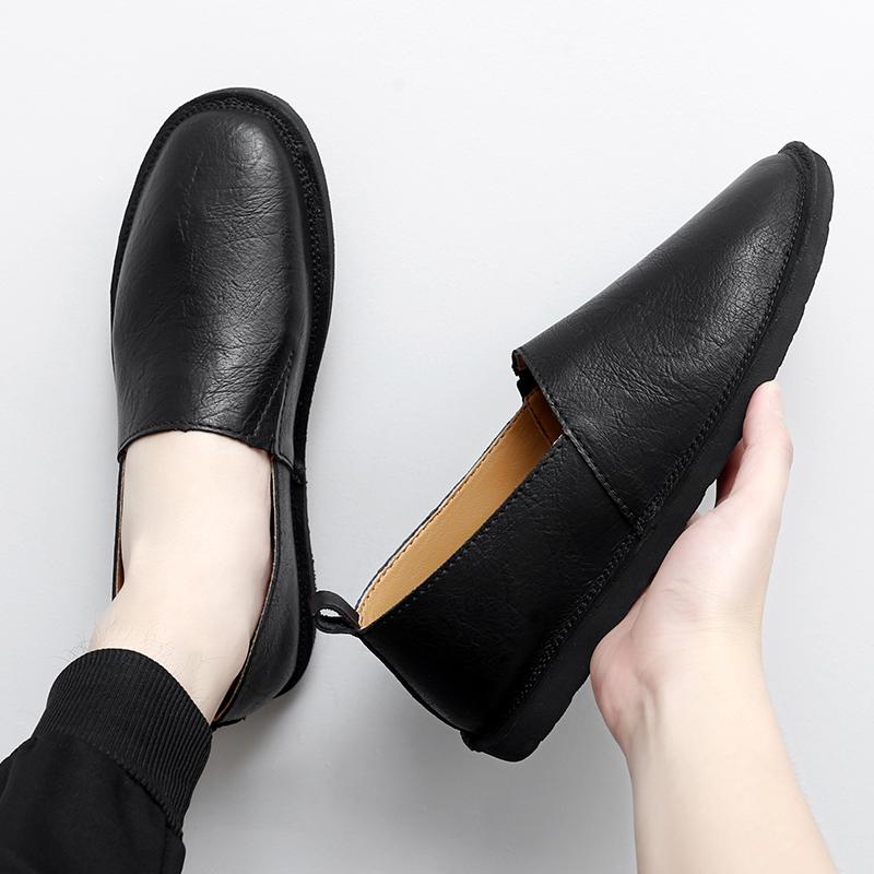 Men Loafers 2024 Cow Leather Shoes Men Casual Shoes Slip On Moccasins Breathable Man Driving Flats Leather Shoes Men Moccasins