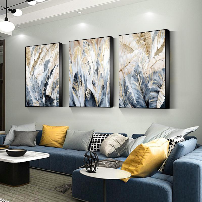 Абстрактные золотые пальмовые листья, постер, декор для комнаты, скандинавское растение, холст, картина, настенное искусство для гостиной, интерьер, домашний декор