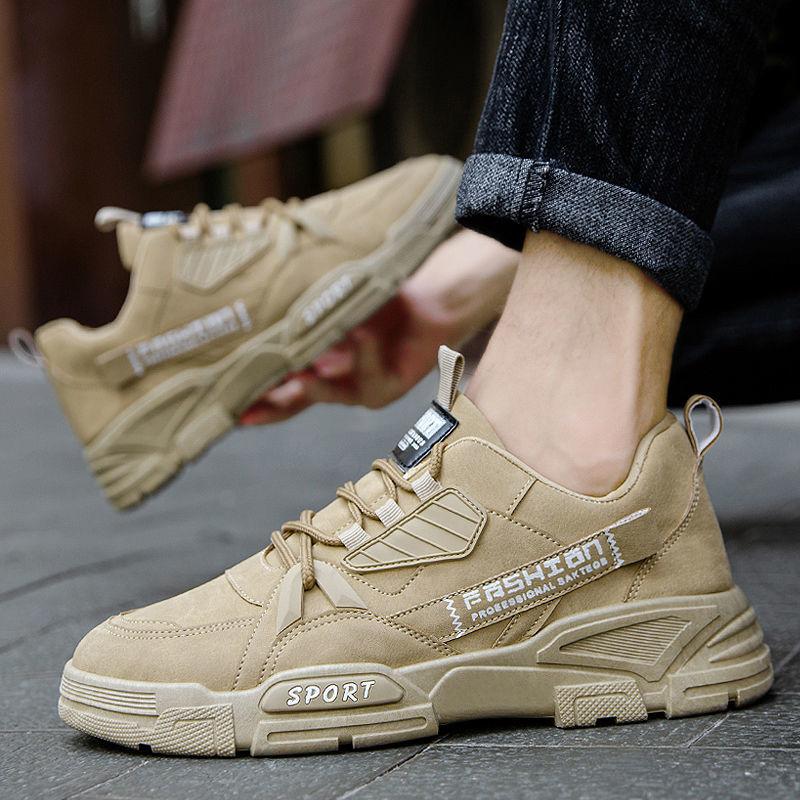 Новые дизайнерские кроссовки из искусственной кожи, мужская обувь на открытом воздухе, повседневная модная мужская прогулочная обувь для отдыха, низкая помощь, платформа на шнуровке, осень