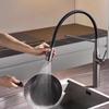 Gun Grey Telescopic Rotary Kitchen Faucet