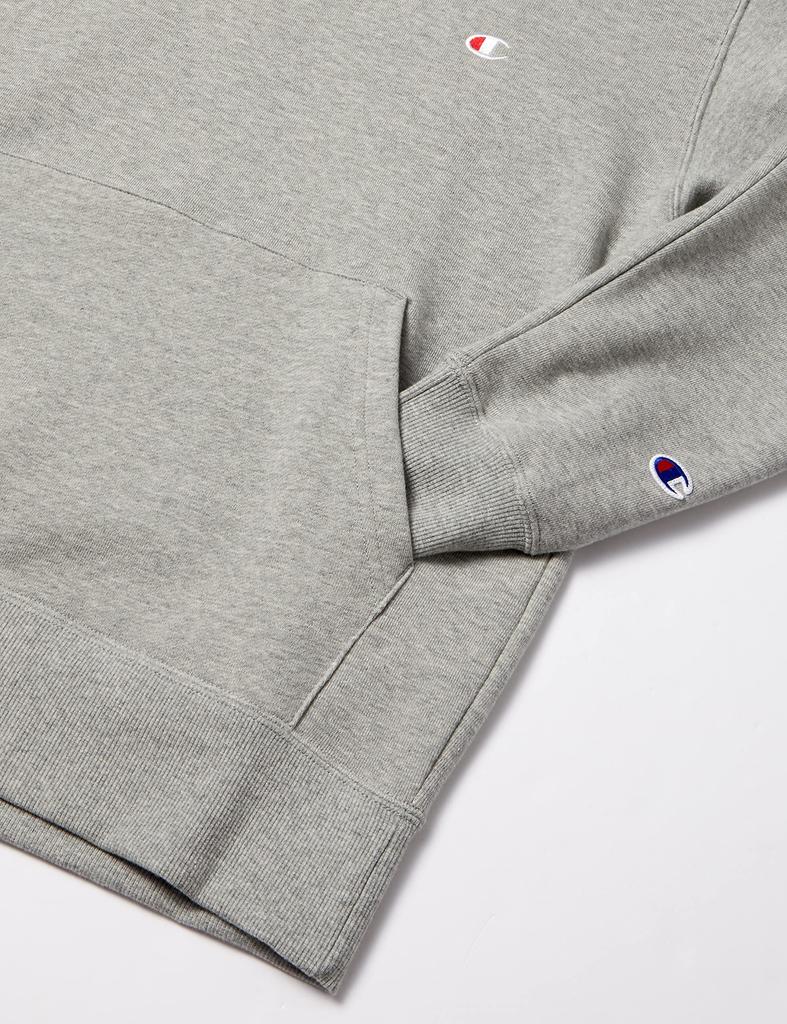 Champion (Старая модель) Толстовка с капюшоном с длинным рукавом и вышитым логотипом One Point, базовая мужская толстовка Oxford серого цвета, размер M