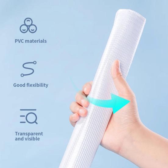 5 Pcs Mesh Zipper Bag A4 Letter Size Document Pouch Clear Plastic