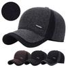 Fashion Middle-aged and Elderly People Winter Thickened for Keep Warmth Baseball Cap Men Leisure Splice Ear Protection Duck Tongue Hat