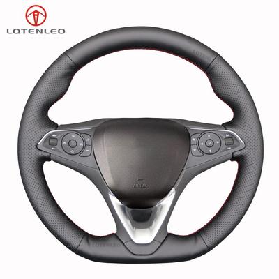Черный чехол на руль автомобиля из искусственной кожи для Opel Astra 2015-2021 Corsa Combo Mokka 2018-2021 Grandland X Insignia CT 2017-2021