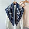 Vintage Floral Printed Triangular Scarf Versatile Elegant Thin Neck Scarf