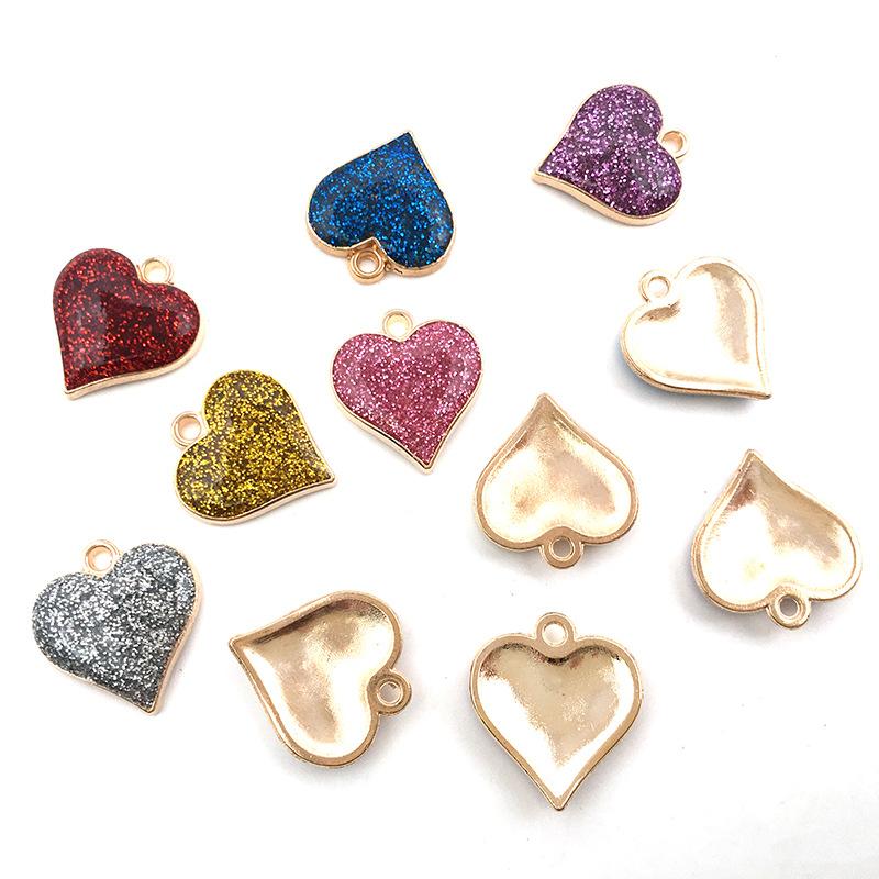 Подвеска «Любовь», капающая зеленая луковая пудра, персиковое сердце, подвеска, сделай сам, браслет, ожерелье, аксессуары, 5 шт., свободные бусины, модные аксессуары