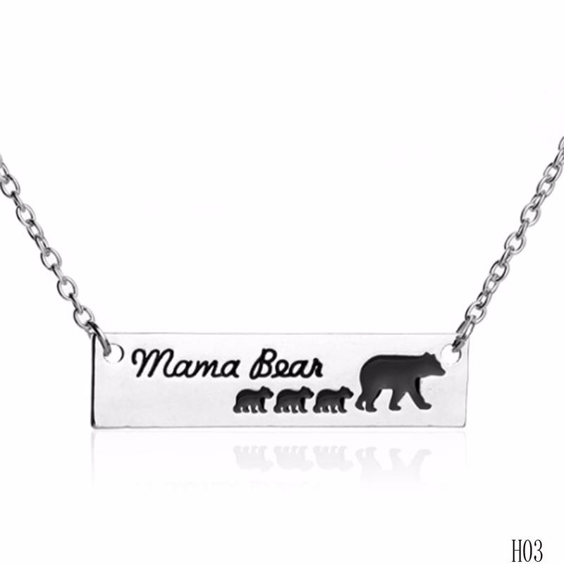 Милое семейное ожерелье с мишкой для мамы и ребенка, ожерелье-бар, подарок на день матери, сладкий подарок для мамы