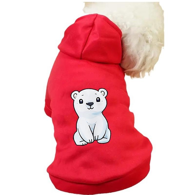 2024 новая одежда для собак, милый мультяшный медведь, толстовка с капюшоном для маленьких собак, пуловеры, костюмы для щенков, чихуахуа