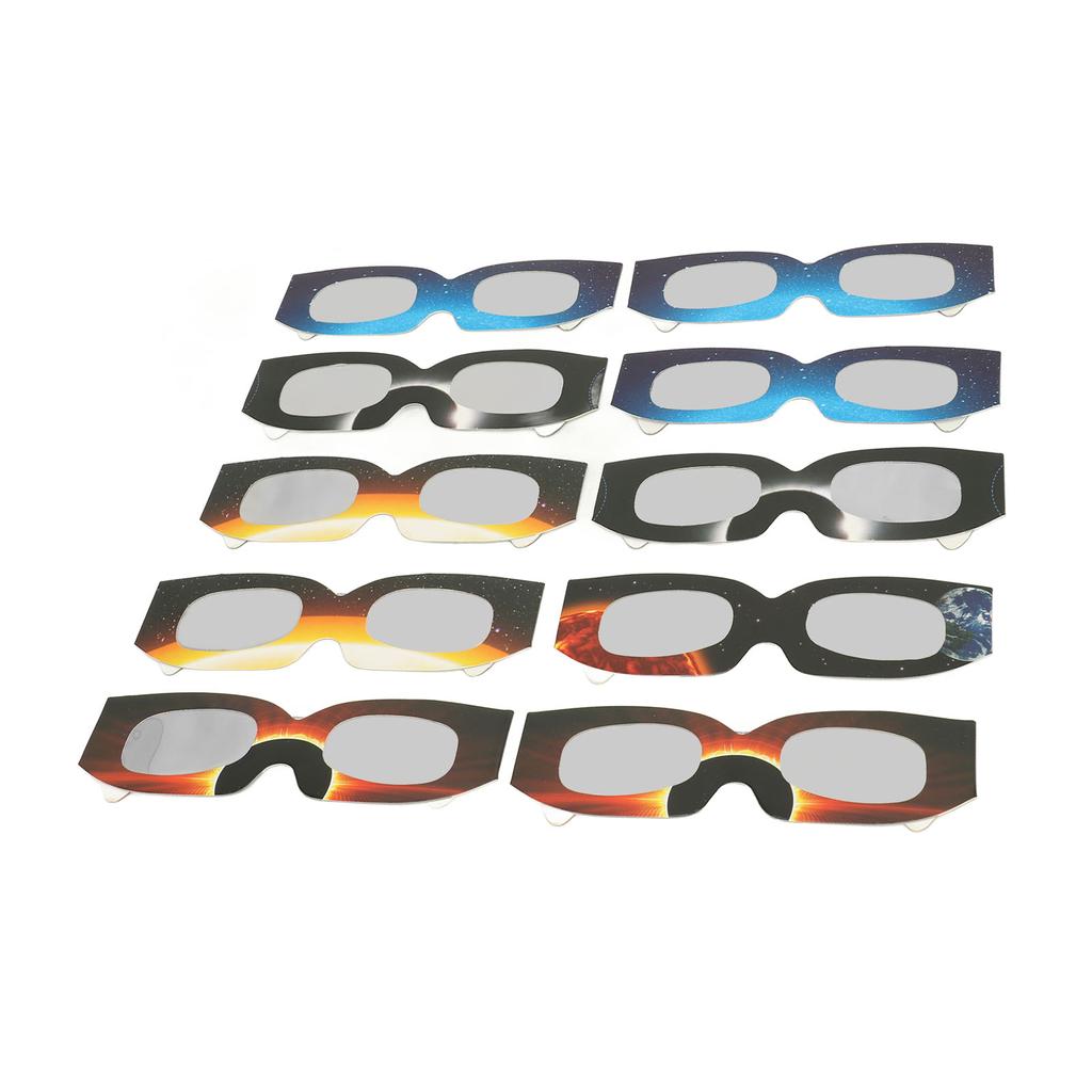 10Pcs Solar Eclipse Glasses Safe Shades Direct Sun Viewing Eye Protection Sunglasses