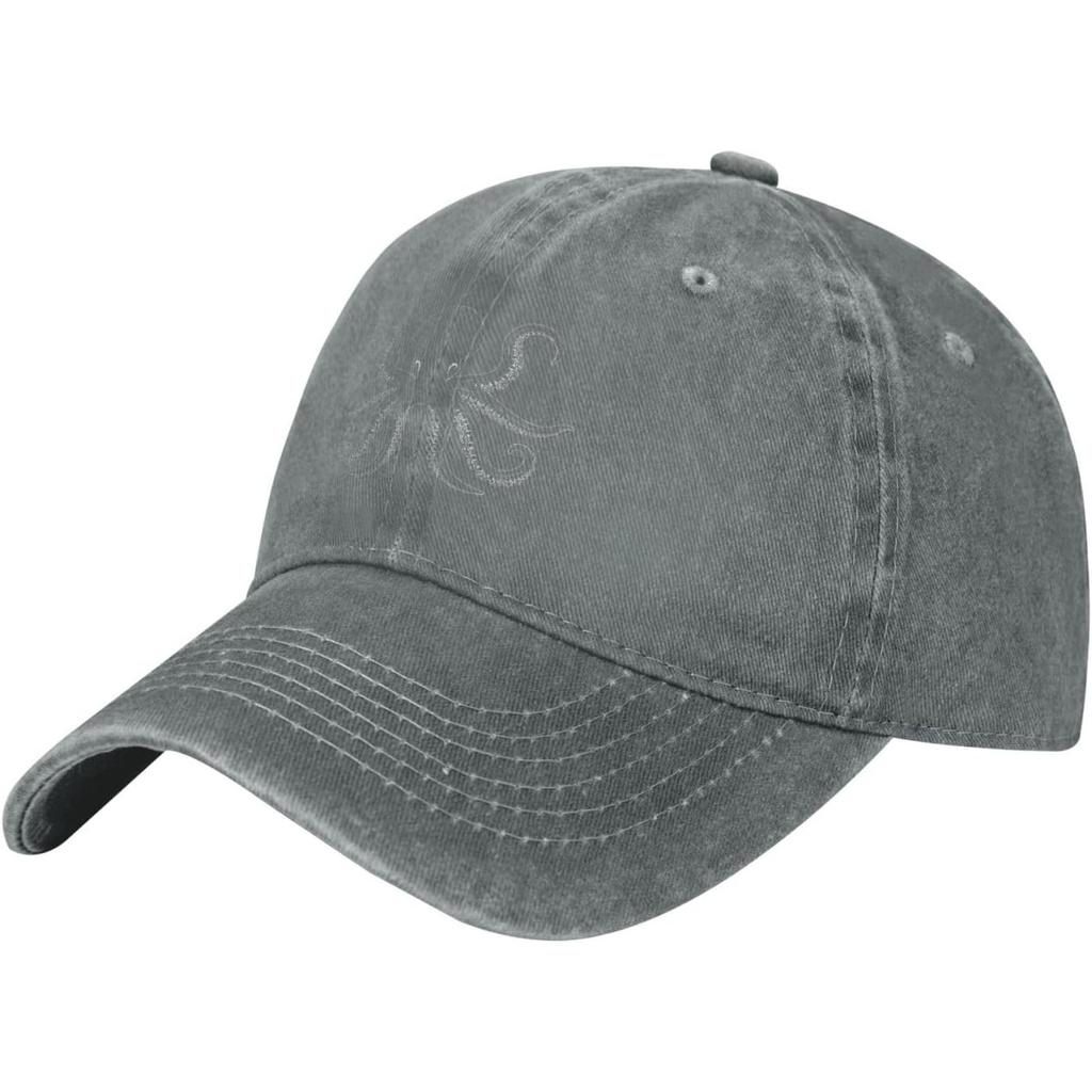 Octopus Baseball Cap Washed Denim Retro Adjustable Dad Hat for Unisex Adults