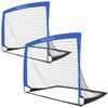 REFREEZE складные футбольные ворота с местом для хранения переносные для использования в помещении и на улице x 94 комплект из сумки 124 x 94, (124 см, Синий, 2, см)