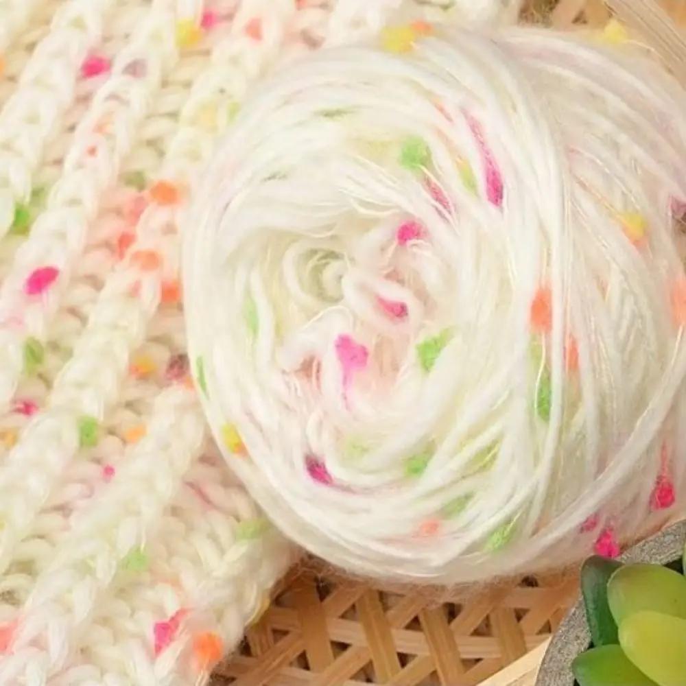 50г/Клубок Цветная Мохеровая Пряжа Радужные Бобы Шерсть Хлопковая Пряжа Толстая Нить Хлопковая Пряжа Вязальный Крючок Нить для Вязания Свитер Шарф Поделки