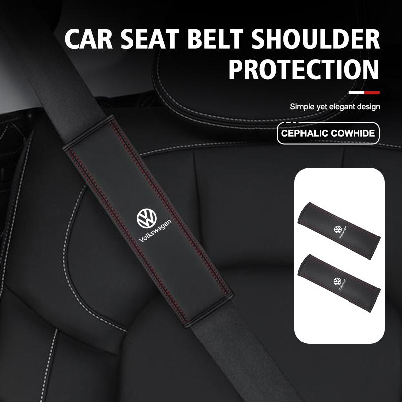 Valve Stems Caps For Volkswagen VW Car Seat Belt Shoulder Cover Protection Pads Accessor Scirocco Jetta Beetle Golf 4 5 6 Passat zd7