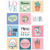 Square Stickers - Artemio - Mother's Day - 5 X 5 Cm - 24 Pcs - Typographies En Français