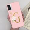 For OPPO A57 4G CPH2387 Cover Flower Letters Soft Silicone Case For OPPO A77 5G Shockproof Shell For Realme V23 5G Fundas Bumper
