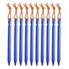 10Pcs/lot 18cm Aluminum Alloy Outdoor Garden Stakes Ground Nail Heavy Duty With Reflective Cord Hammock Camping Windproof Stakes