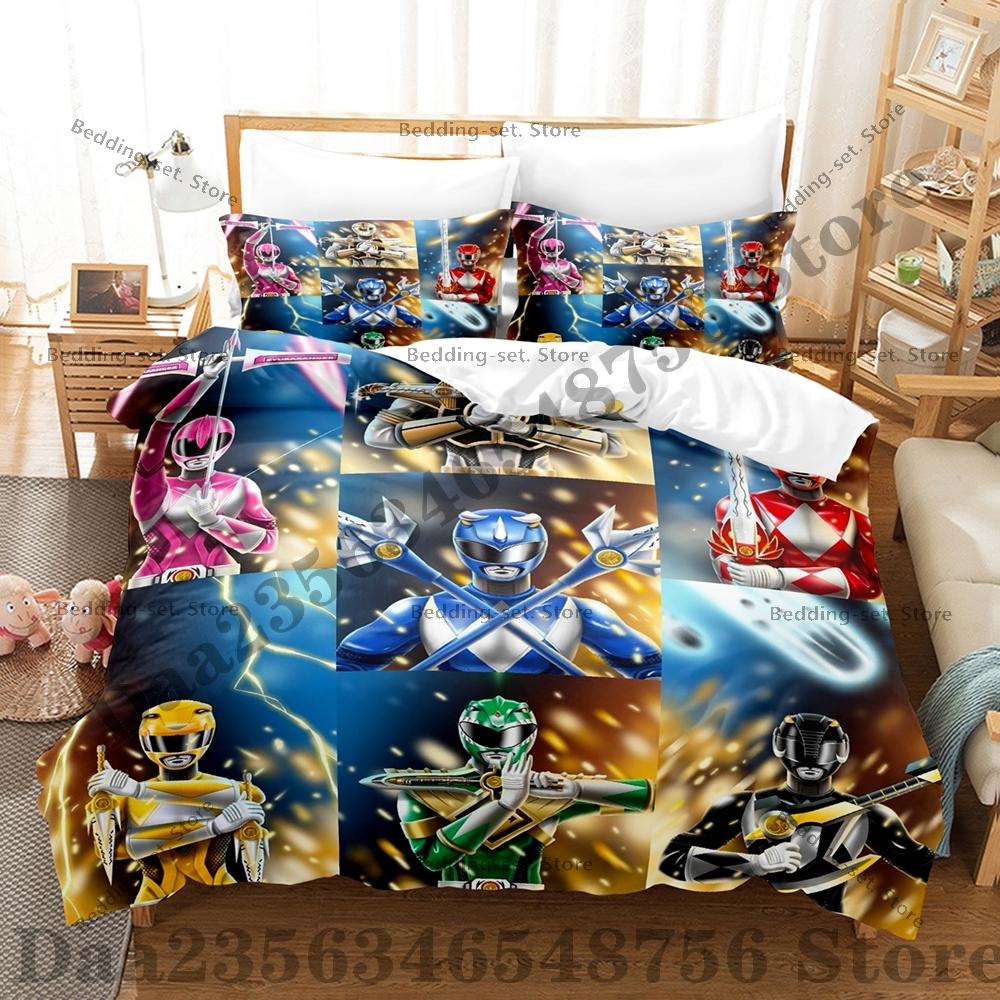 Comforter Personality Mighty Morphin Bedding Set Single Twin Full Queen King Size Bed Set Kids Bedroom s Anime Bed