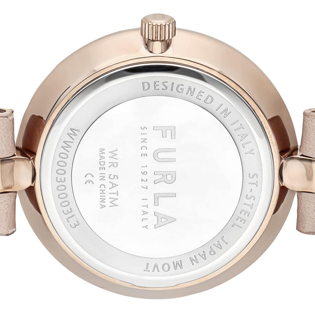 Watch FURLA LOGOLINKS Pink Dial Stainless Steel Quartz Watch Jewelry Accessory WW00030003L3 [Furla] 36.5MM Women's