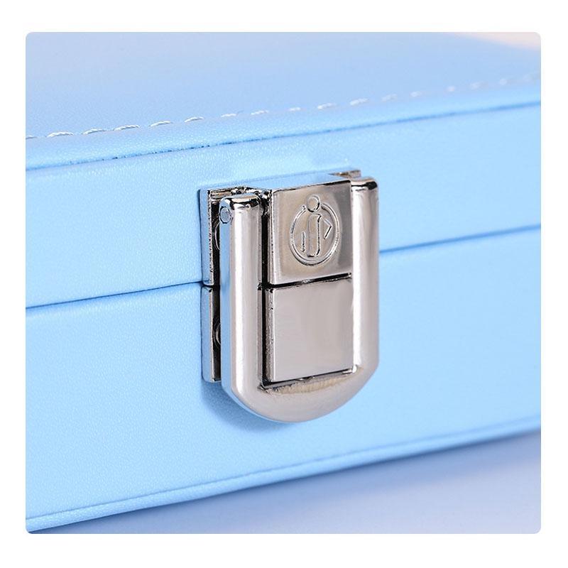 Мини-органайзер для ювелирных изделий из искусственной кожи, портативная портативная машинка для путешествий, футляр для хранения ожерелья, сережек и колец