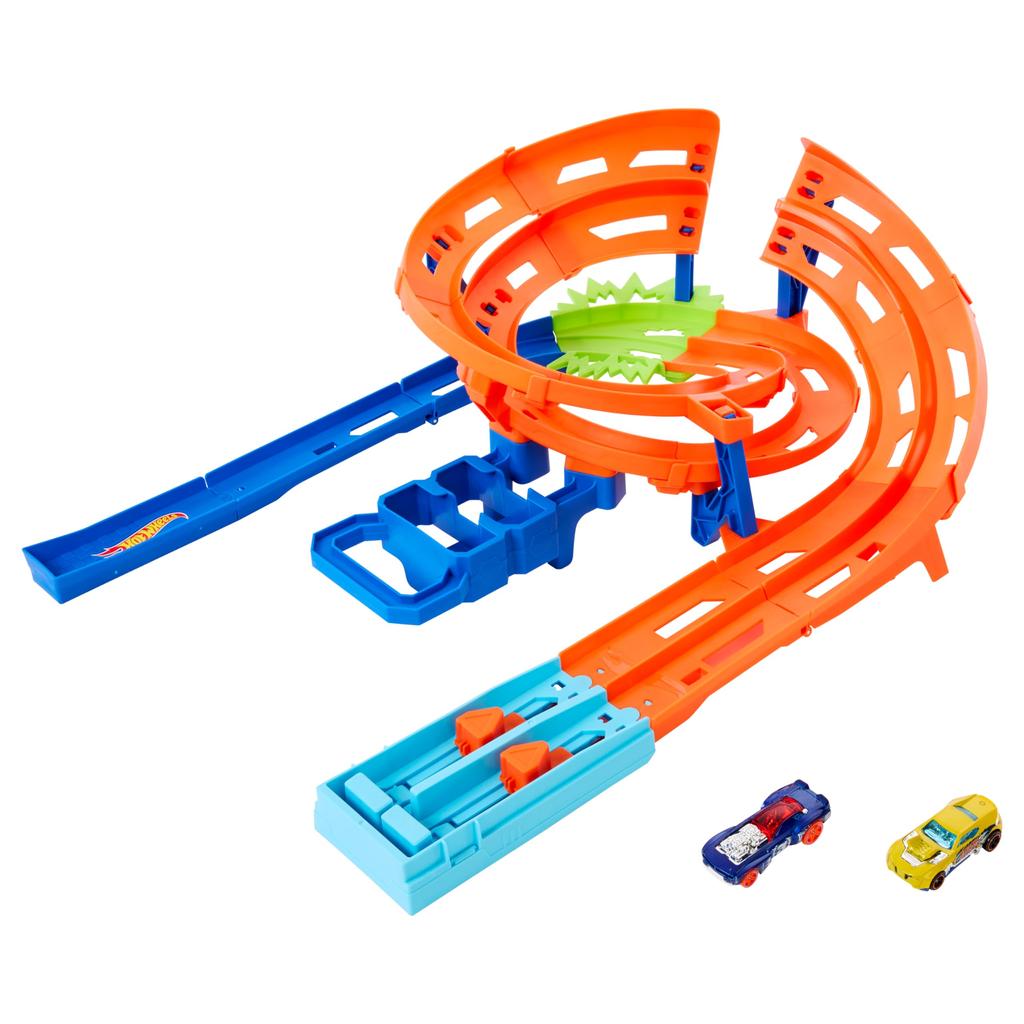 Hot Wheels Spiral Race Playset Comes with 2 Minicars Years Old and HTK17 [Minicar Playset] [4 Up]