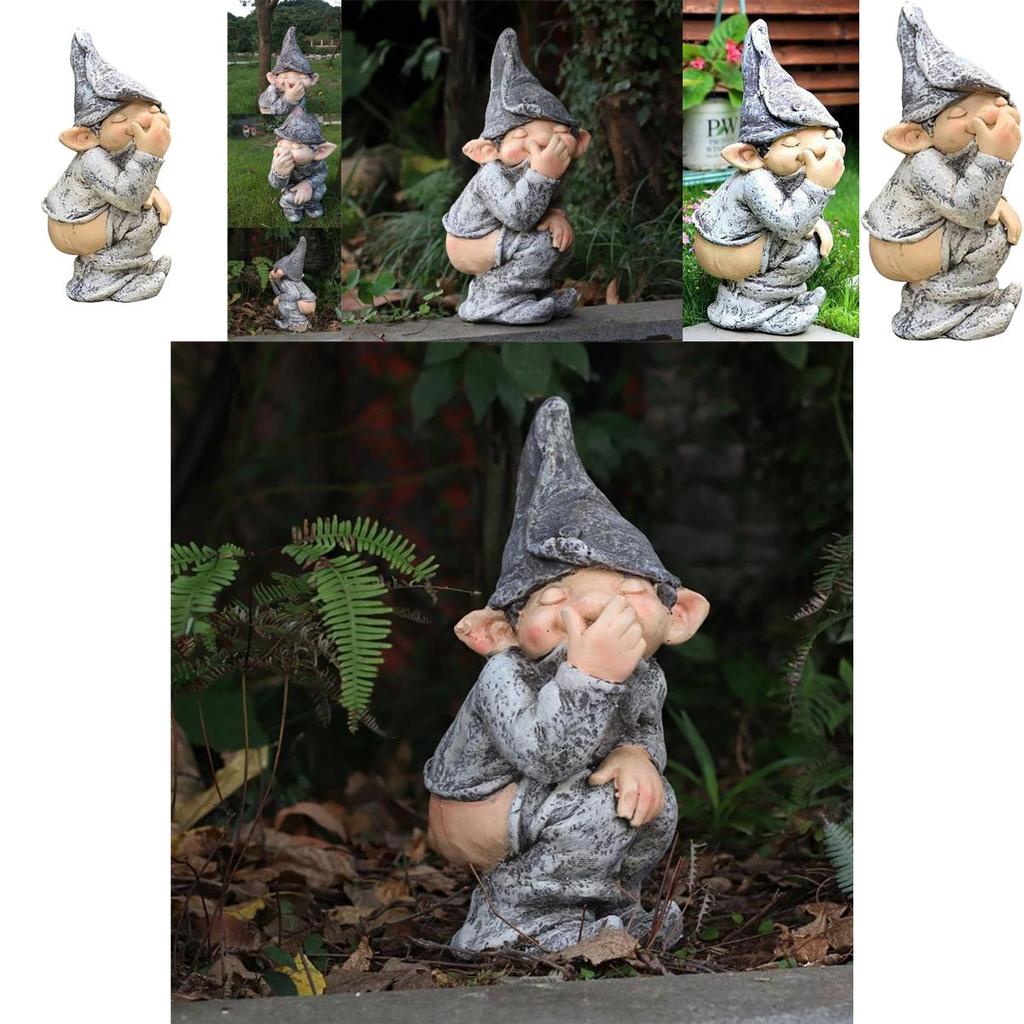 Unique Pooping Gnome Statue Garden Decor Elf Figurine Mold With Realistic And Humorous Features