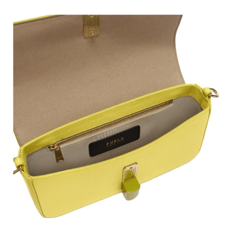 Furla Textured Leather Crossbody Bags Small Women's Mudec Yellow WB01826-ARE000-90014-490S
