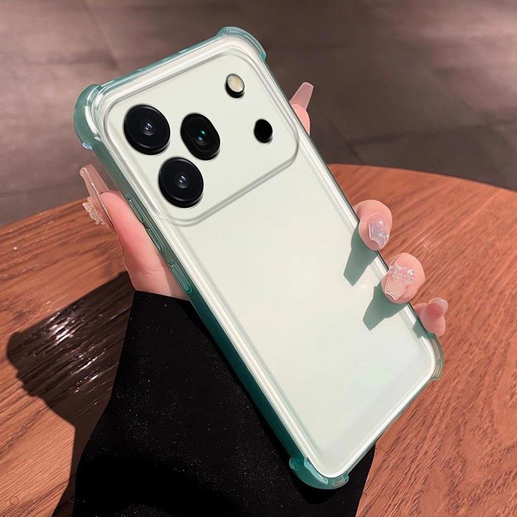 Чехол для HONOR 600 Pro Полупрозрачный Матовый Бампер с Подушками Безопасности по Углам Ударопрочный