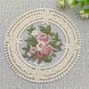 Anti-Scald Table Plate Mat 12cm Vintage Lace Coaster Placemat Embroidery Craft Bowls Coffee Cups Coaster European Style Fabric