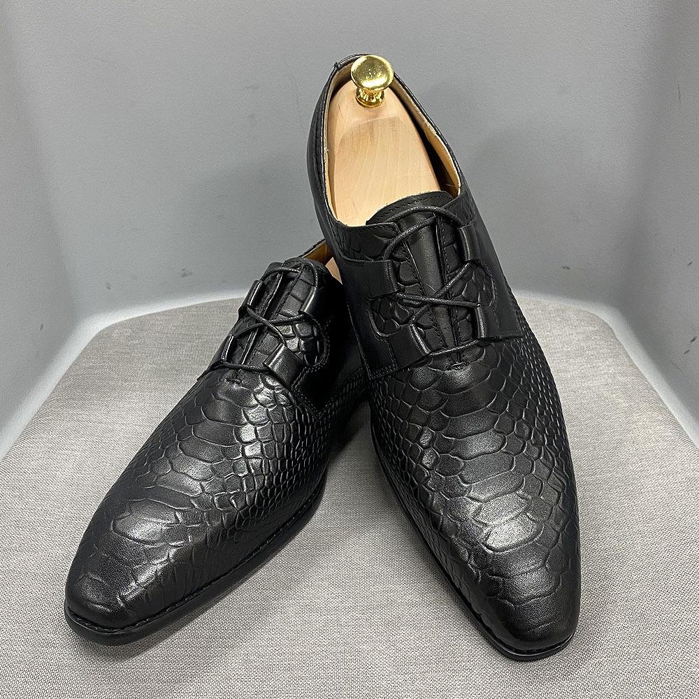 Men'S Daily Business Casual Leather Shoes Summer Breathable Leather Shoes Men'S British Leather Men'S Shoes Lace-Up Shoes Tide