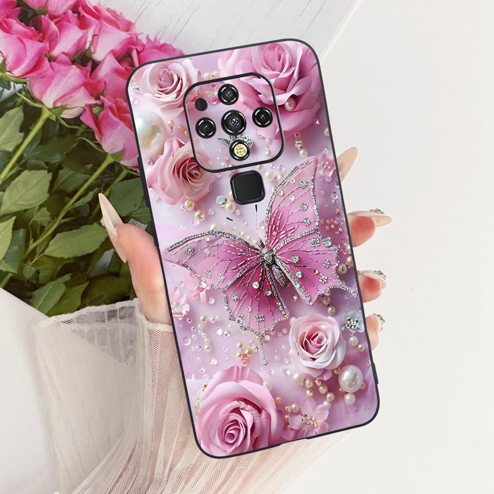For Tecno Camon 16 CE7 CE7j CE9h Case For Tecno Camon 16 Pro Cover Cute Cat Fashion Butterfly Painted Casing