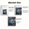 Cybernetic Fish Art 2D Flat Pattern Flannel Blanket, High quality All Seasons, Home Decor, Warmth and Comfort, Perfect for Christmas Gifts.