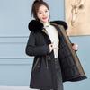 Women's New Removable Liner Has One Dress and Three Wears Medium and Long Winter Big Fur Collar Jackets.
