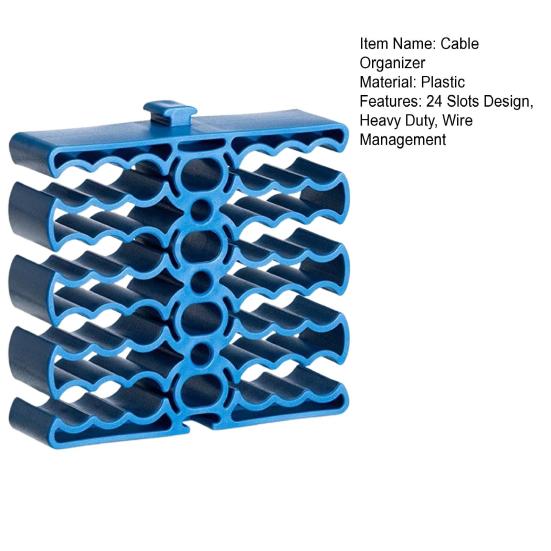 Сетевой кабельный органайзер Yousheng на 24 слота, прочные инструменты для организации кабелей Ethernet, держатель для проводов Cat 5 Cat 6, стойка для управления