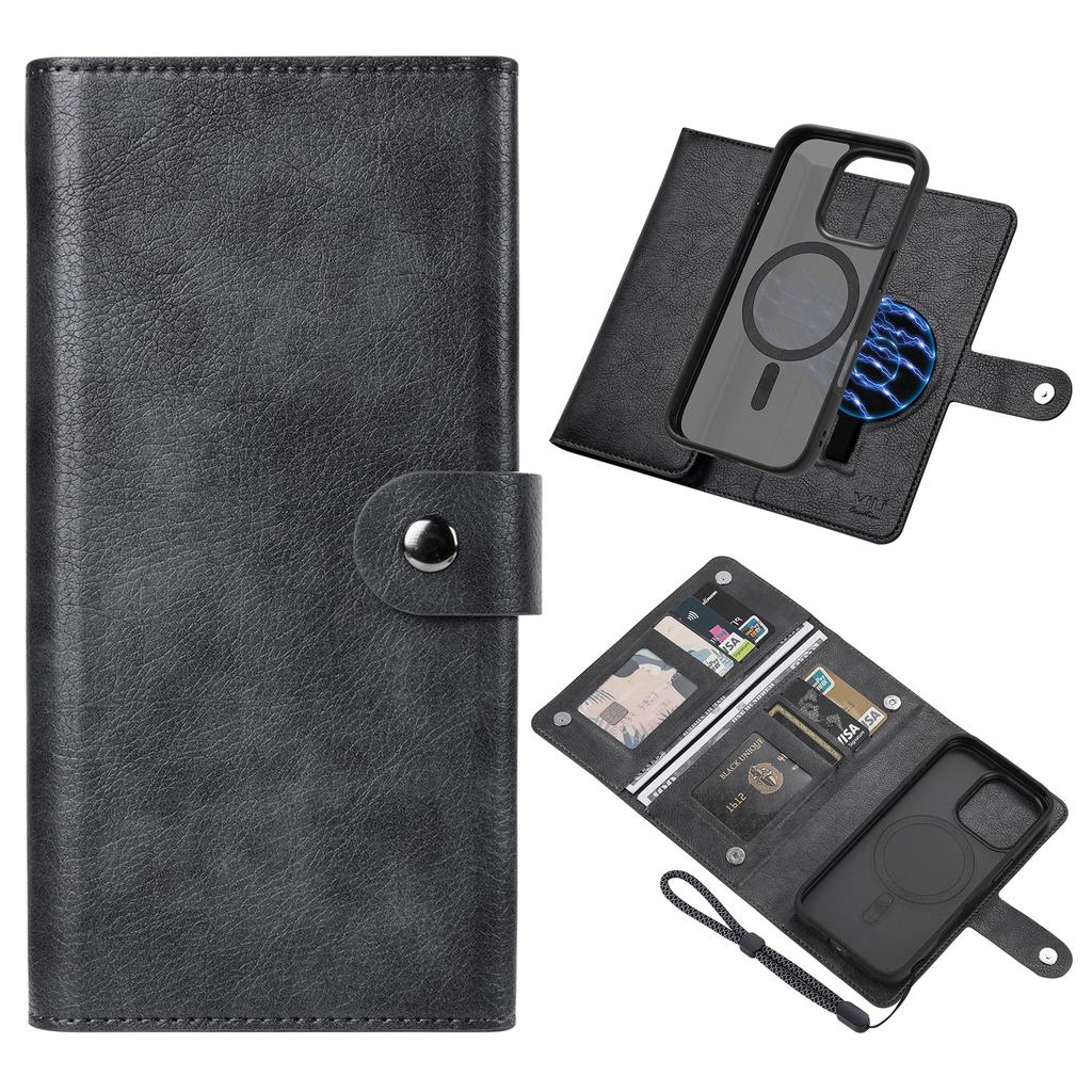 VILI GVA Series for iPhone 16 Pro Max Magnetic Case Detachable Leather Wallet Cover