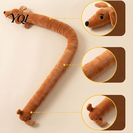 Cute Giraffe Panda Elephant Dog Toys Plush Squeaky Toy, Long Strip Stuffed Animal Chew Anxiety Relief for Dogs Interactive Tug-of-War Toy Small