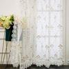 Stylish Pink Floral Lace Embroidered Lace Room Window Easy To Suitable for Waist and Bay Set of 100cm Wide X 200cm Long Curtains, Sheer,
