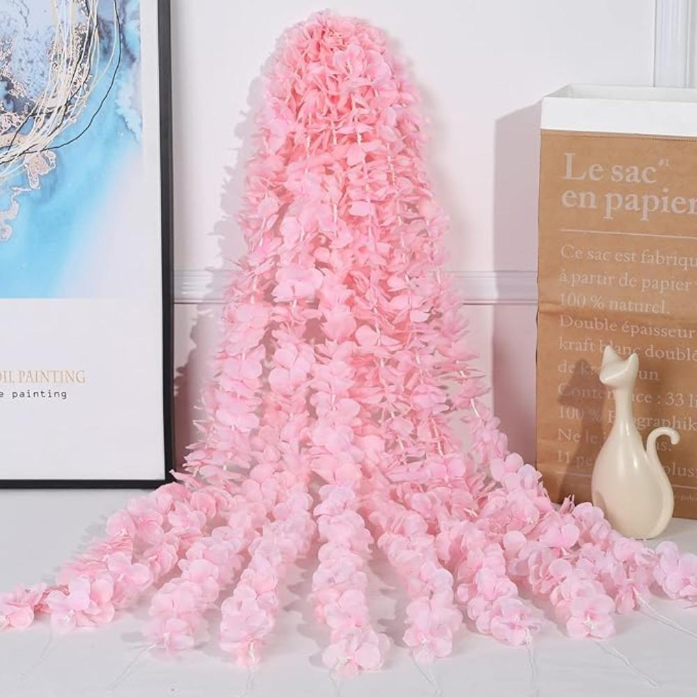 10 Pcs Artificial Flowers Garland 100cm Silk Flowers Fake Wisteria Hanging Flowers Garlands Vine for Party Wedding Garden Decoration
