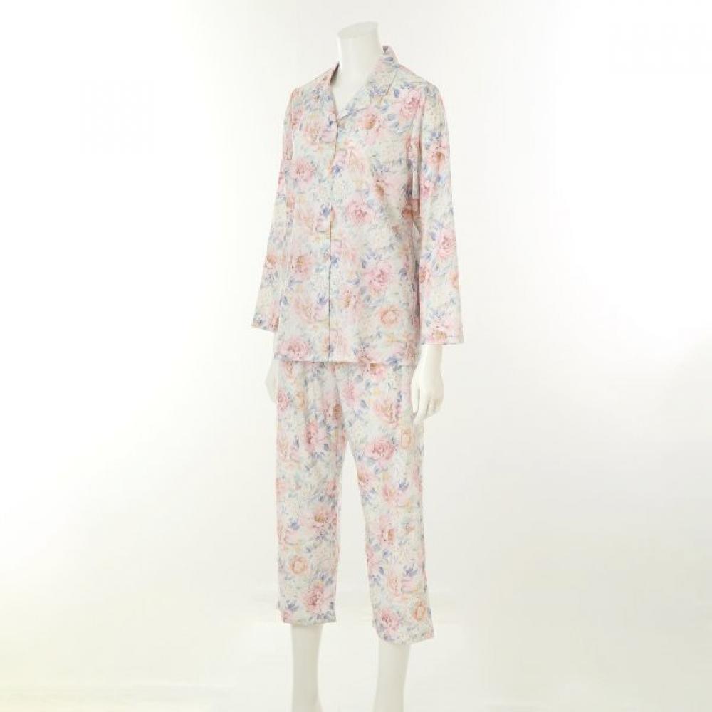 Wacoal Couple Pajamas Flower Print 30d Polish Chiffon Wpa2522m Wpa2522w