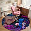 Jinx Print Round Rug, Washable Floor Carpet, For Entryway Dorm Laundry Room Office Study, Home Decor Birthday Christmas Gift