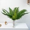Artificial Plant Feel Soft Glue Giant Fern Leaves Persian Fern Plant Wall Fake Flower Green Plant Decoration