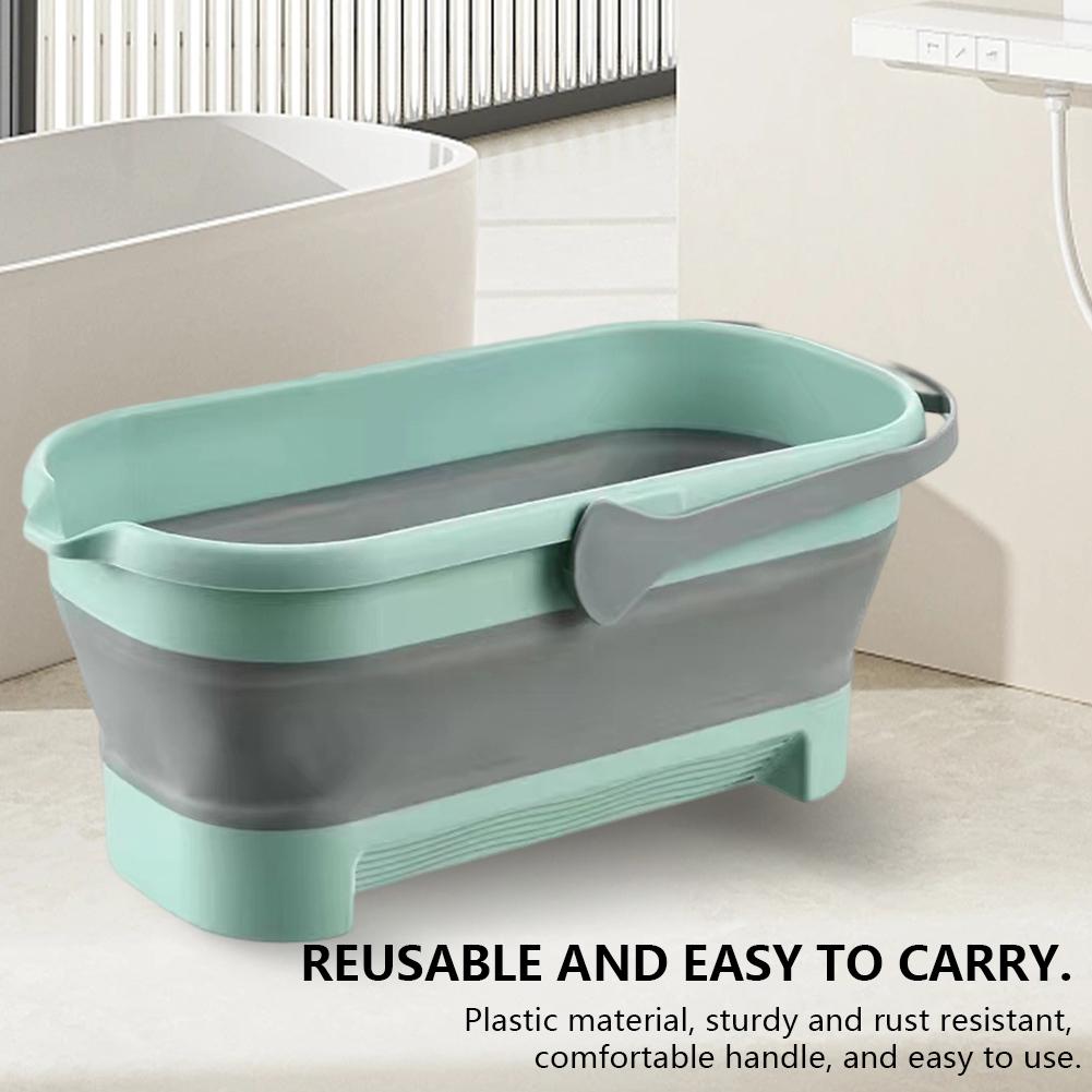 Large Capacity Folding Mop Bucket Multifunctional Collapsible Bucket Portable Car Wash Fishing Camping Cleaning Household Items