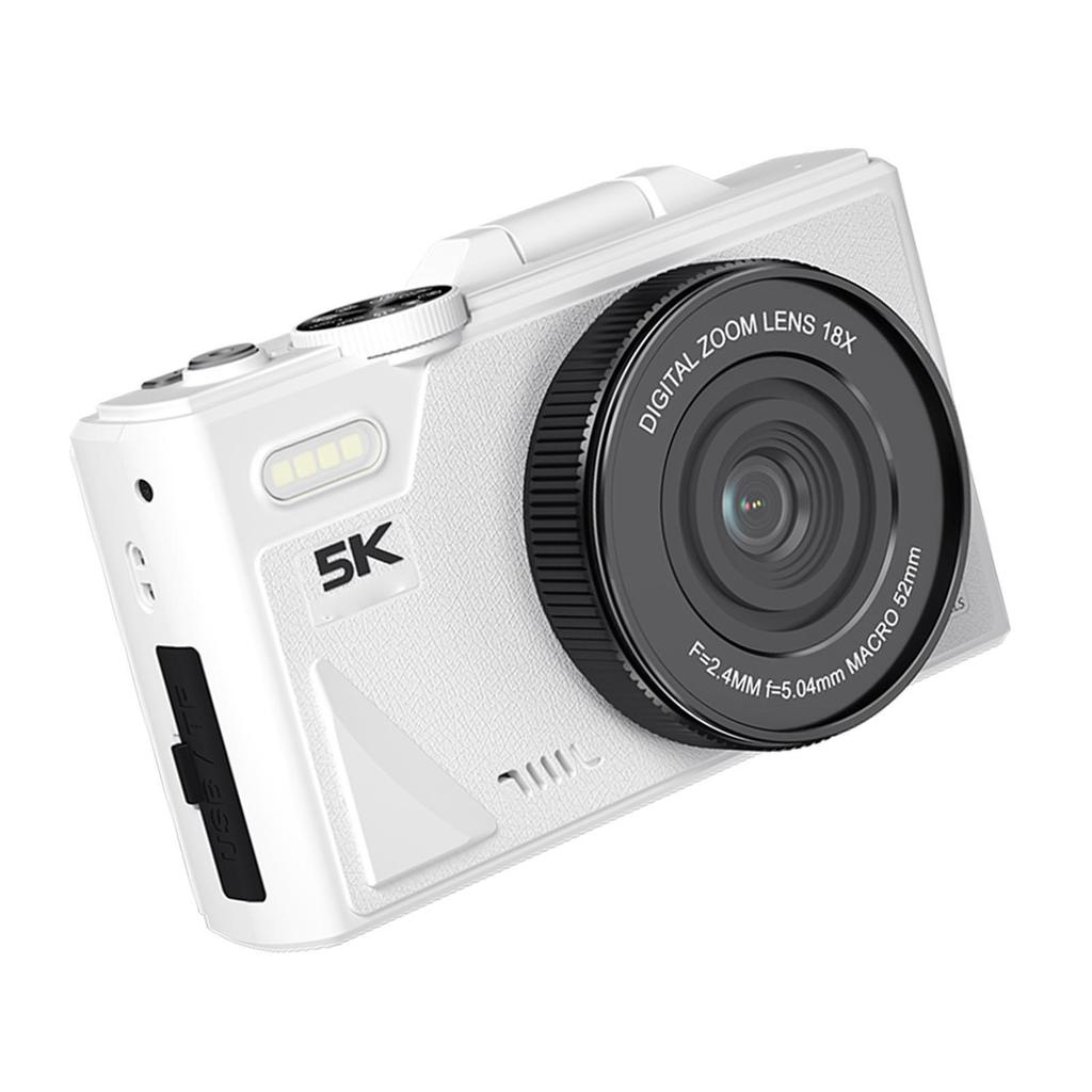 Цифровая камера 5K 75 МП HD 18-кратный зум Автофокус Поворотный на 180° Экран Стабилизация изображения Ретро Цифровая камера для селфи Путешествий
