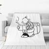 WIMPY KID I READ Blanket Soft Warm Flannel Throw Blanket Bedspread for Bed Living room Picnic Travel Home Sofa