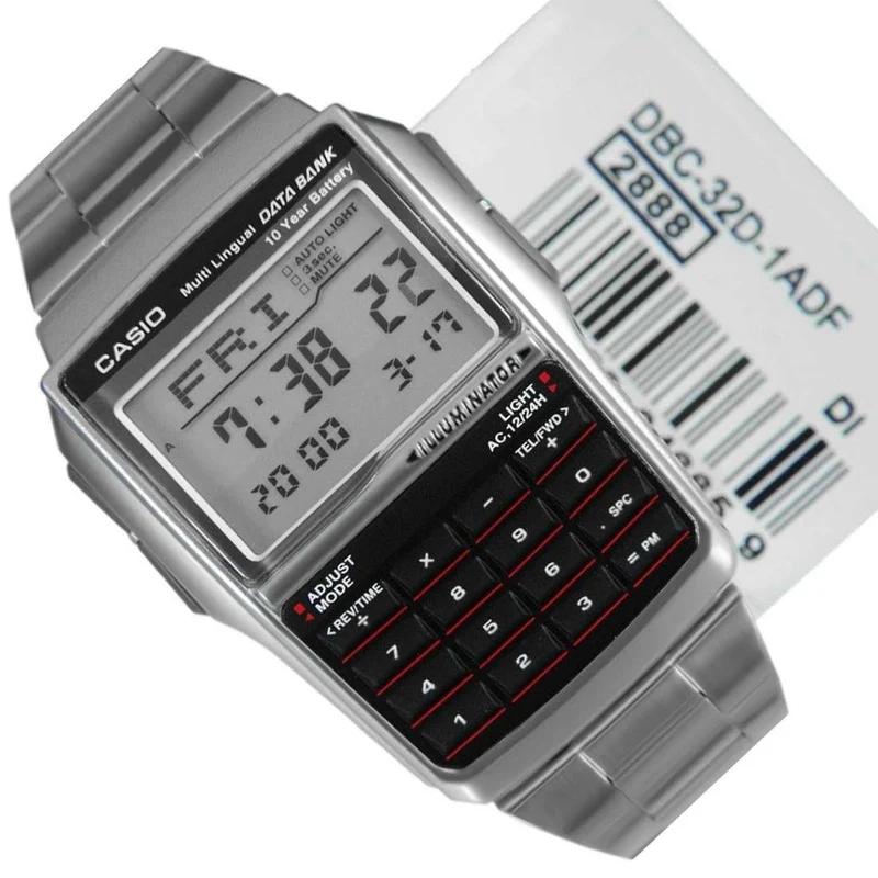 Мужские часы Casio Calculator Data Bank DBC-32D-1ADF / Винтажные, Цифровые часы, Оригинальные Casio