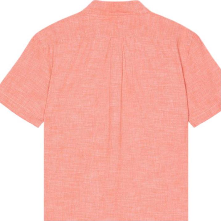 Рубашка с коротким рукавом и вышивкой логотипа Polo Ralph Lauren, однобортная, мужская, в морском стиле, красный цвет, 710842642-005