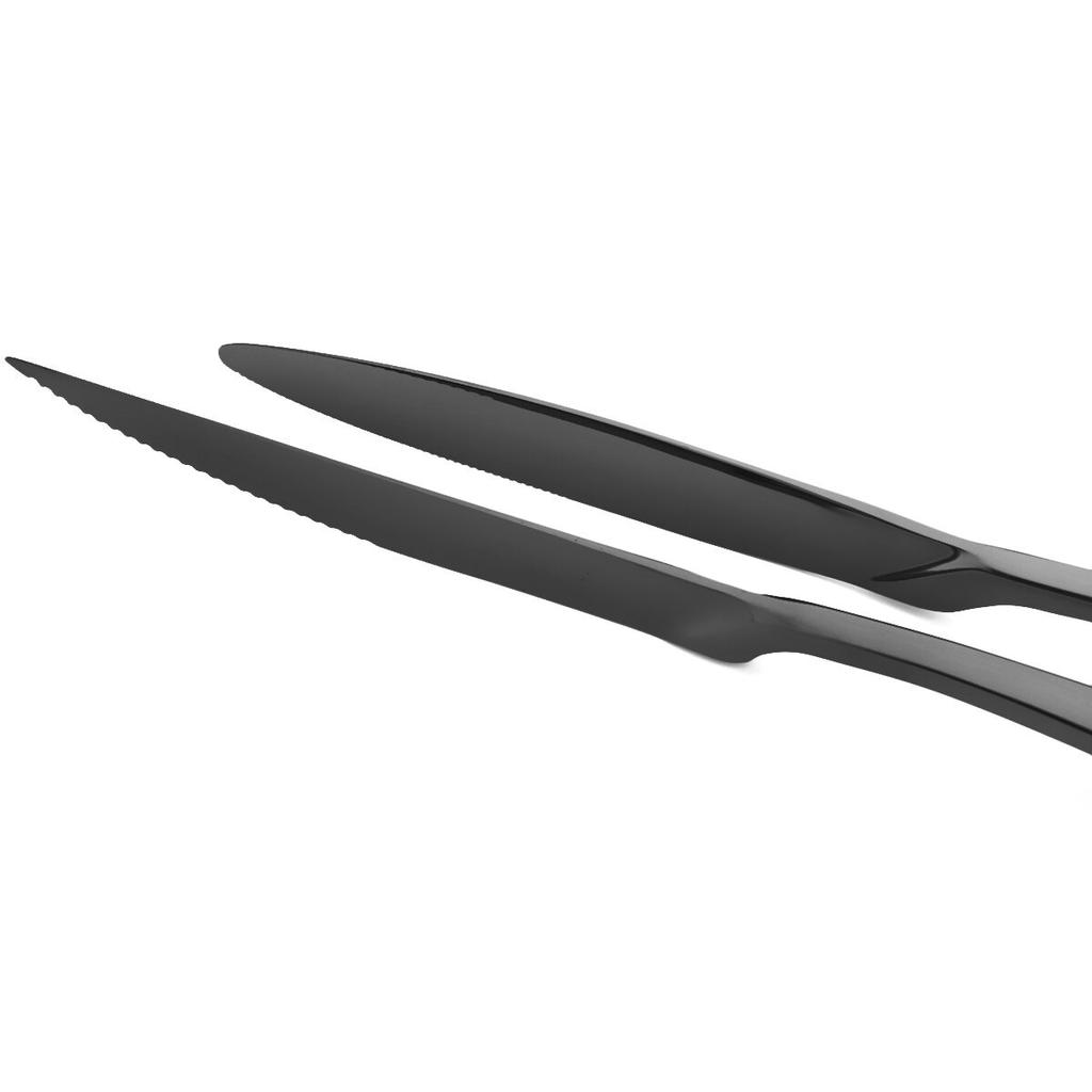 24 шт. золотой набор столовых приборов, набор столовых приборов из блестящей нержавеющей стали, нож для стейка, вилка, кофейная ложка, набор столовых приборов в западном стиле, кухонные столовые приборы