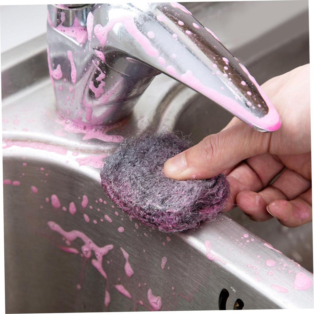 10/20PC Steel Wool Pads Easy Cleaning Steel Wool Reusable Dish Absorbent & Foam Steel Wool Soap Pads For Household Cleaning