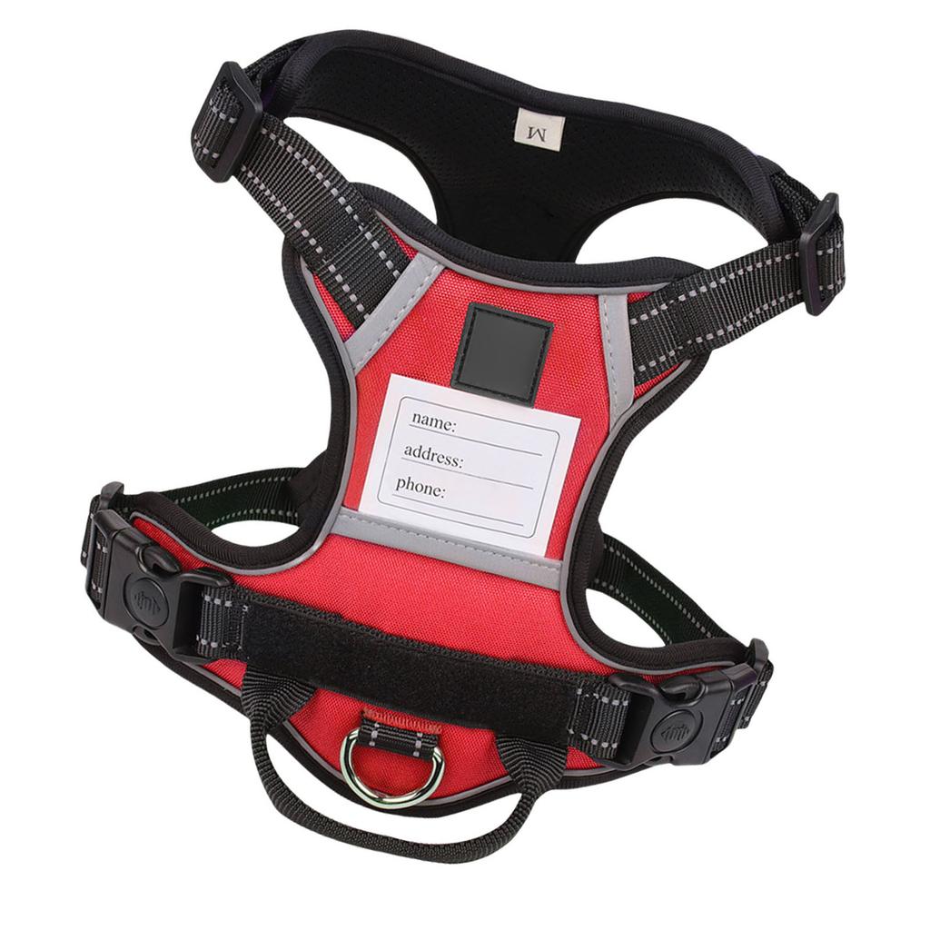 Dog Harness Nameplate Vest Adjustable Training Vest Pet Strong Training Walking Swimming Hiking Nameplate