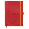 Rhodia Rhodiarama Meeting Book, A5, Italian-made Synthetic Leather Cover, PEFC Certified, Poppy, CF117793